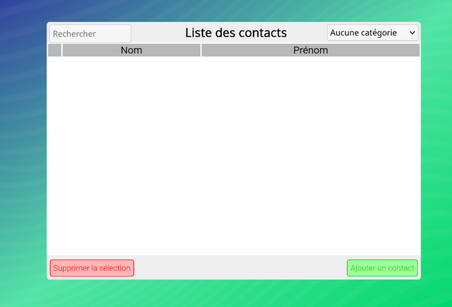 Projet Contacts