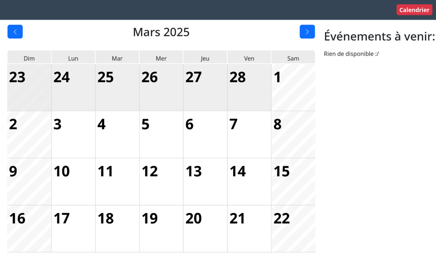 Projet WebCal